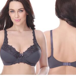 New with Tags Curve Muse Plus Size Minimizer Underwire Black Bra‎ Size 38DD